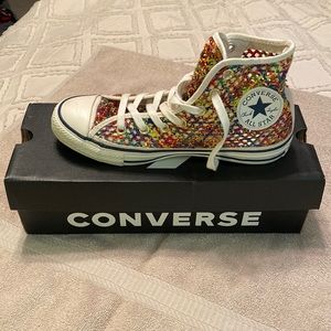 Converse- multicolored rainbow mesh- size 8